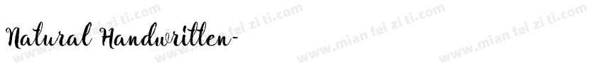 Natural Handwritten字体转换
